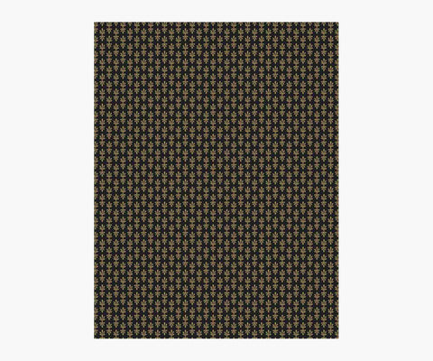 Petal Wallpaper Sample - Black & Metallic Gold