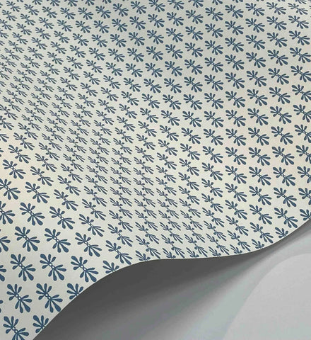 Petal Wallpaper - White & Blue