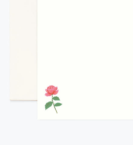 Floral Personalized Stationery  - Garden Roses