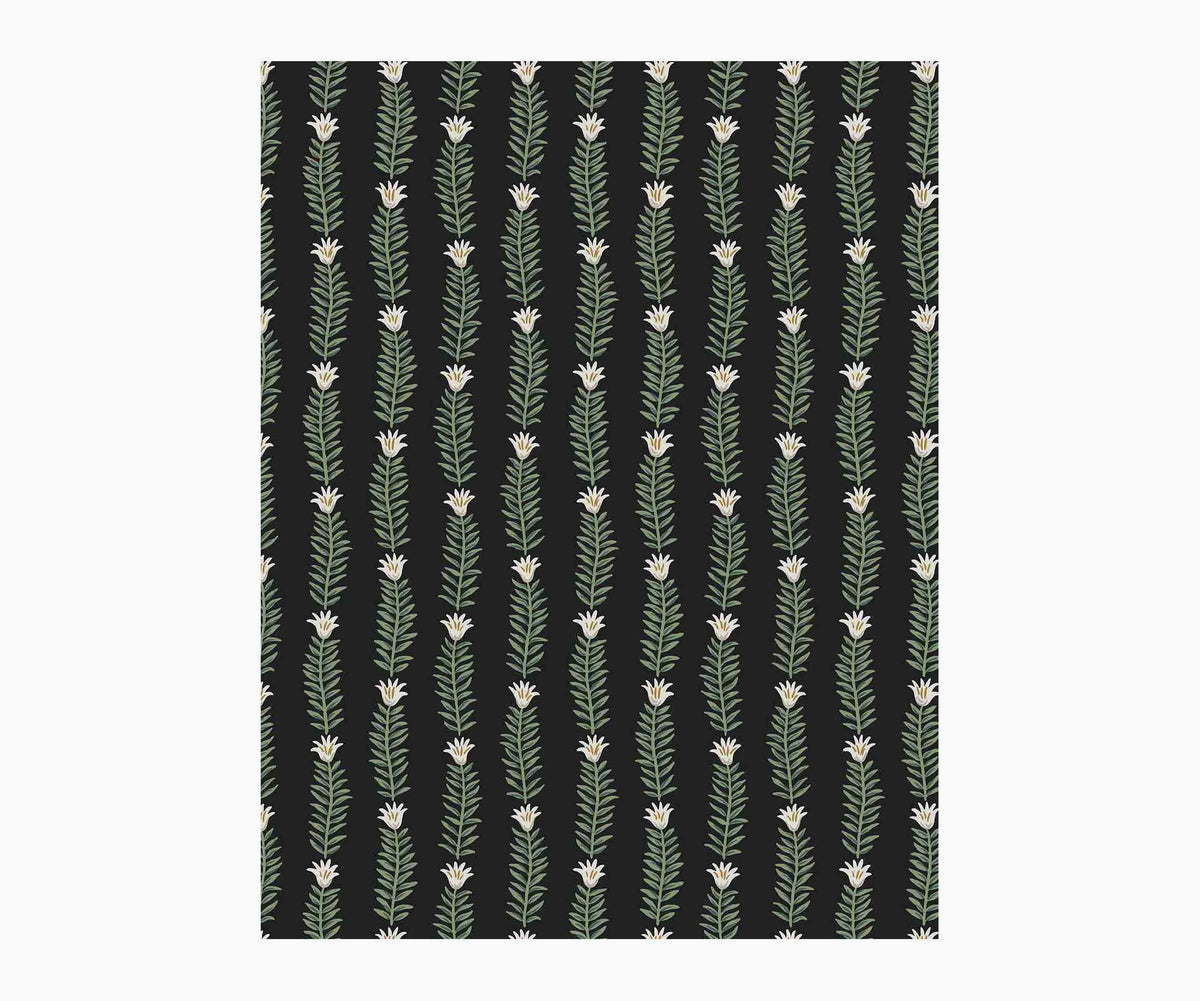 Eden Wallpaper Sample - Black