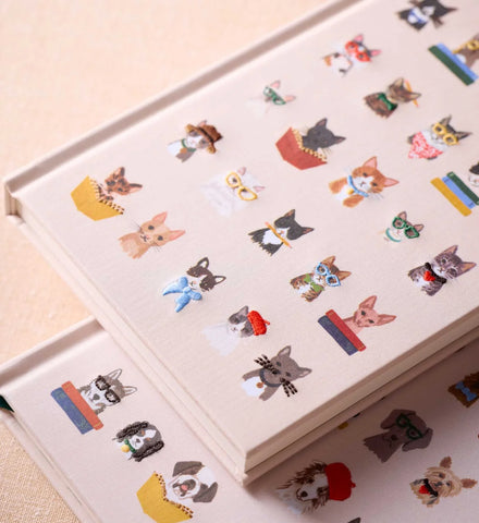 Embroidered Journal - Studious Cats