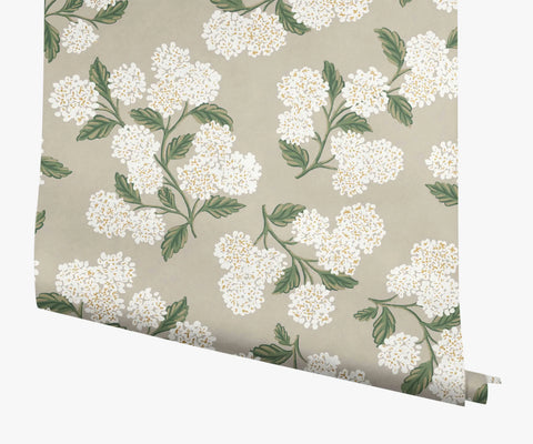 Hydrangea Wallpaper - Linen