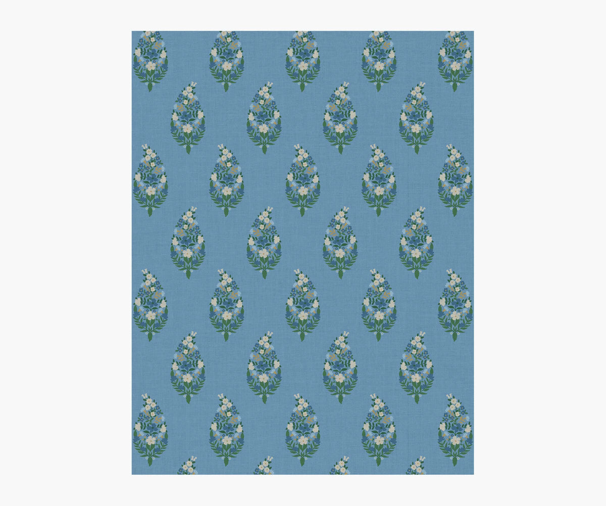 Paisley Wallpaper Sample - Blue