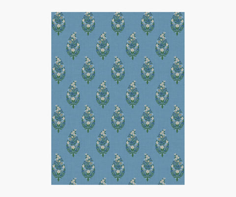 Paisley Wallpaper Sample - Blue