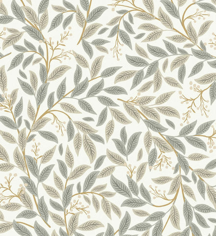 Willowberry Wallpaper - Linen & White