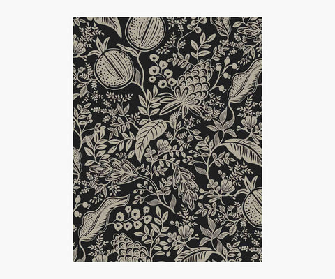 Pomegranate Wallpaper Sample - Black & Linen
