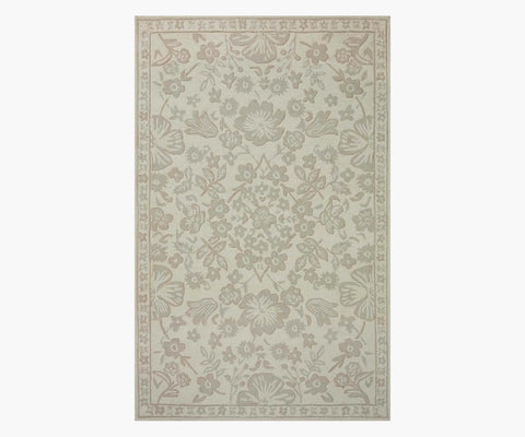 Arboretum Rose Garden Wool-Hooked Rug - Ivory