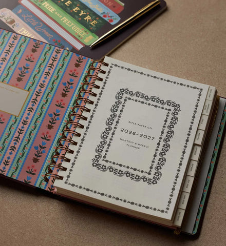 2026-2027 17-Month Academic Covered Spiral Planner - Paisley