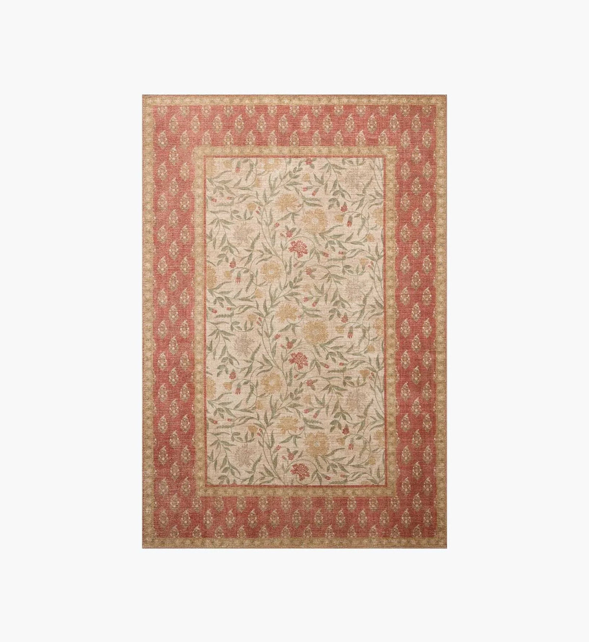 Edinburgh Aster Power Loomed Rug - Ivory & Spice