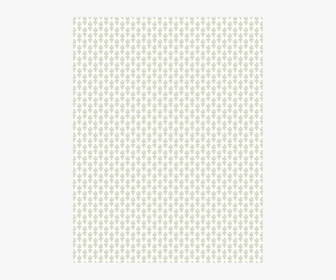 Petal Wallpaper Sample - White & Metallic Silver