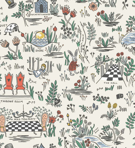 Wonderland Peel & Stick Wallpaper - Cream