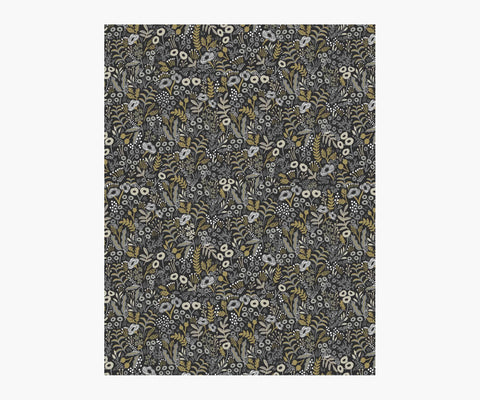 Tapestry Wallpaper Sample - Black Linen