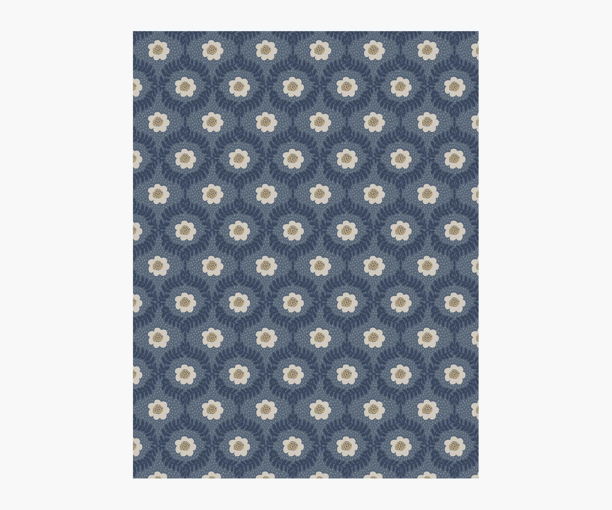 Emma Wallpaper Sample - Navy