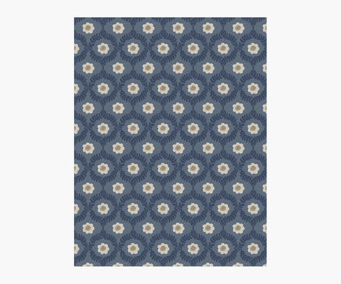 Emma Wallpaper Sample - Navy