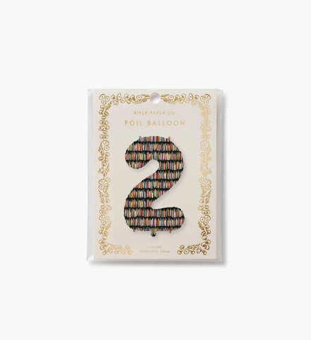 Numbered Foil Balloon - Candles