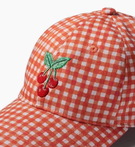Baseball Cap - Gingham Cherries