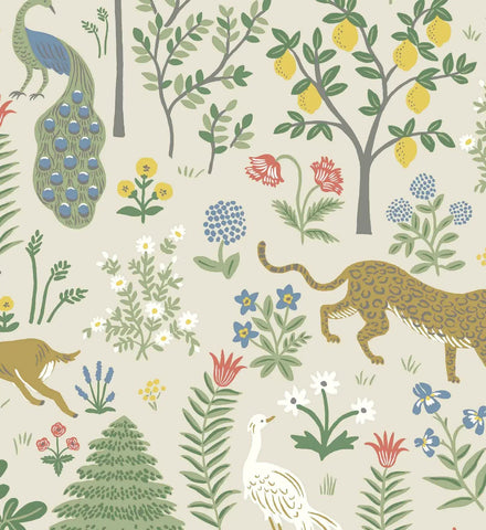 Menagerie Wallpaper - Cream