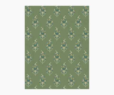 Paisley Wallpaper Sample - Green