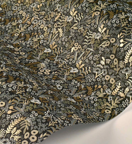 Tapestry Wallpaper - Black Linen