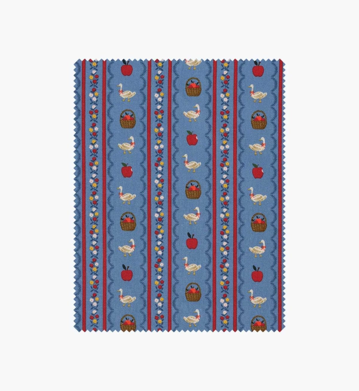 Farmhouse Stripe Canvas Fabric - Blue