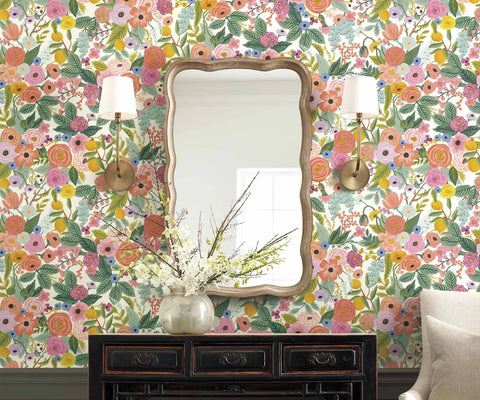 Garden Party Peel & Stick Wallpaper Sample - Rose Multi