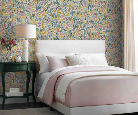 Lea Peel & Stick Wallpaper Sample - White