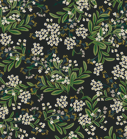 Cornflower Wallpaper - Black