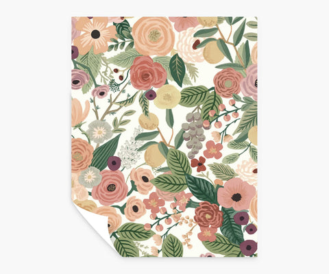 Garden Party Peel & Stick Wallpaper Sample - Burgundy Multi