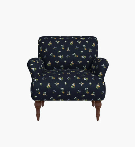 Bristol Armchair - Ditsy Dahlia Navy