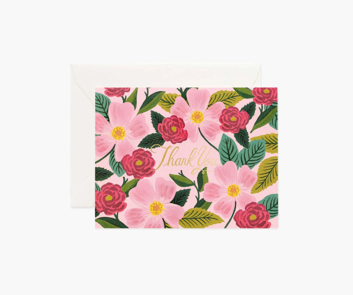 Rose Garden Thank You Card - Single Card