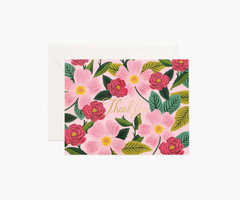 Rose Garden Thank You Card - Single Card