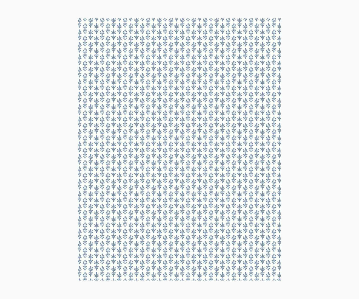 Petal Wallpaper Sample - White & Blue