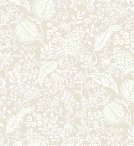 Pomegranate Wallpaper - Beige & White