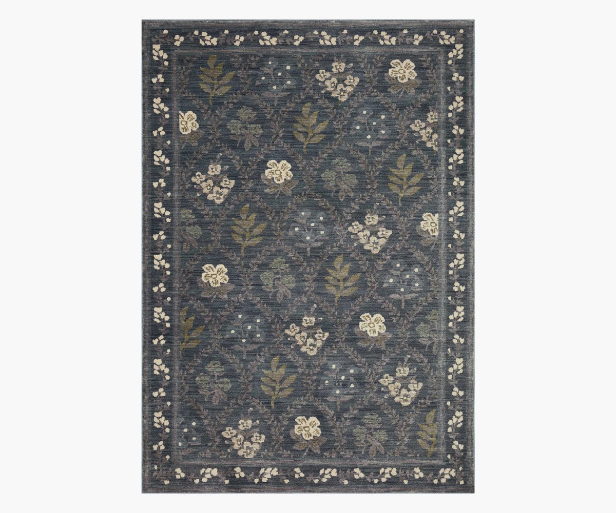 Fiore Hawthorne Power Loomed Rug - Navy