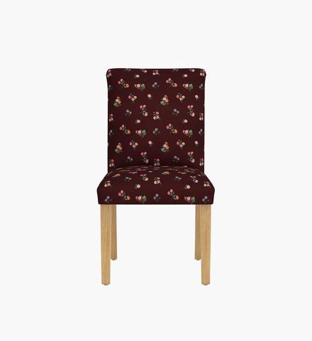 Lorraine Dining Chair - Ditsy Dahlia Burgundy