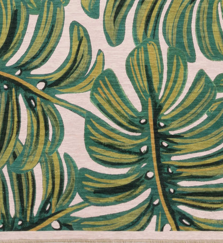 Veranda Monstera Indoor/Outdoor Rug - Cream