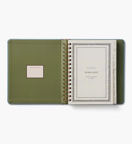2026-2027 17-Month Academic Covered Spiral Planner - Paisley