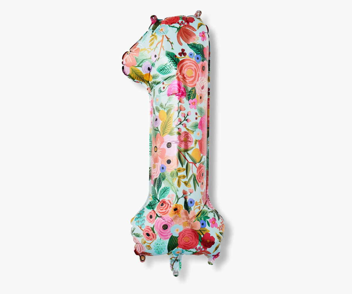 Numbered Foil Balloon - Garden Party