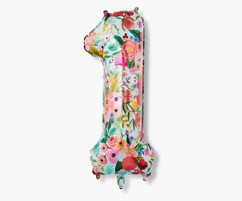 Numbered Foil Balloon - Garden Party