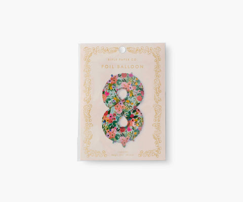 Numbered Foil Balloon - Garden Party