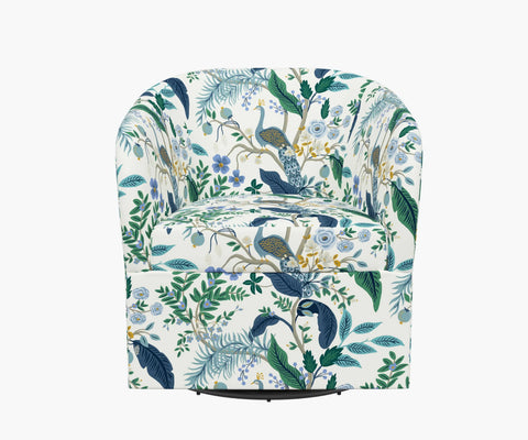 Pembroke Swivel Chair - Peacock
