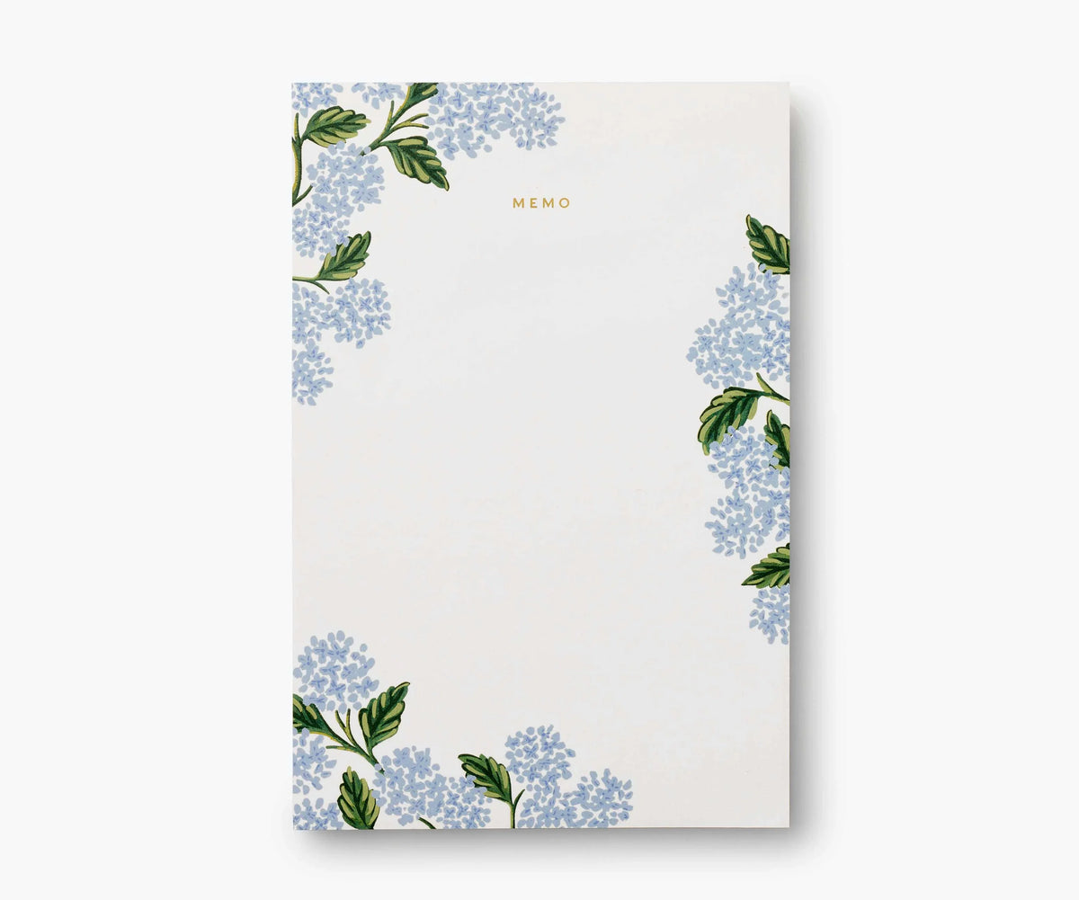 Large Memo Notepad - Hydrangea