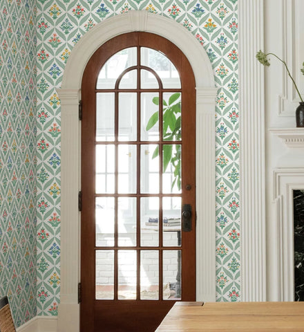 Estee Garden Wallpaper - Sage Multi