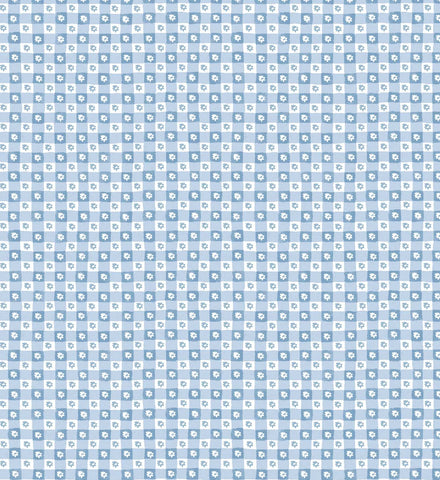 Daisy Gingham Peel & Stick Wallpaper - Blue