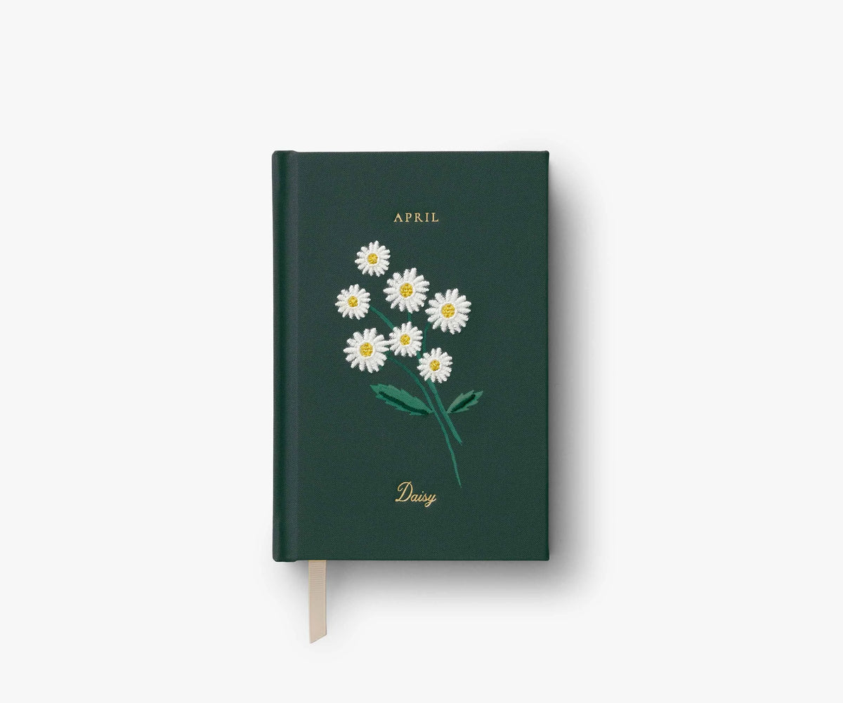 Birth Month Mini Embroidered Journal - April