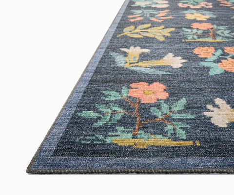 Rosa Hawthorne Power Loomed Rug - Navy