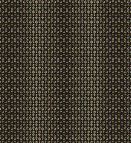 Petal Wallpaper - Black & Metallic Gold