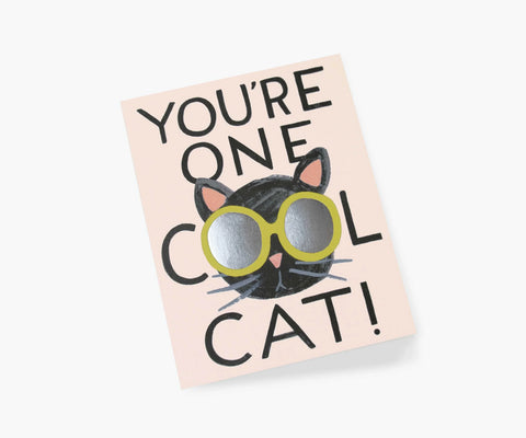 Cool Cat Love & Friendship Card - Single Card