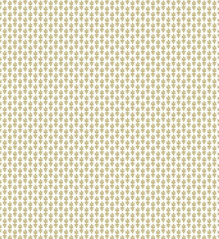 Petal Wallpaper - White & Metallic Gold
