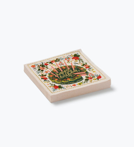 Paper Cocktail Napkins - Floral Cake